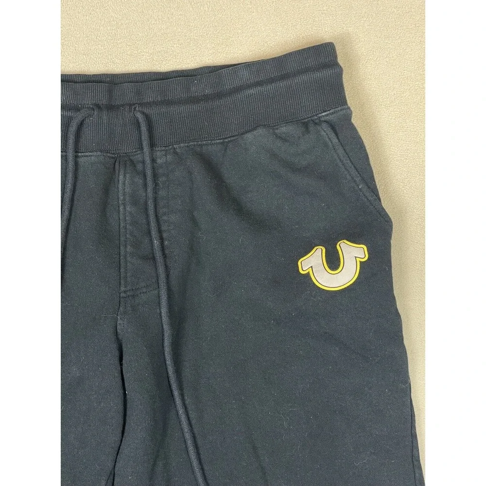 Tru Religion Sweatpants Men Large Black HS Puff Jogger Tapered Gym Workout Adult